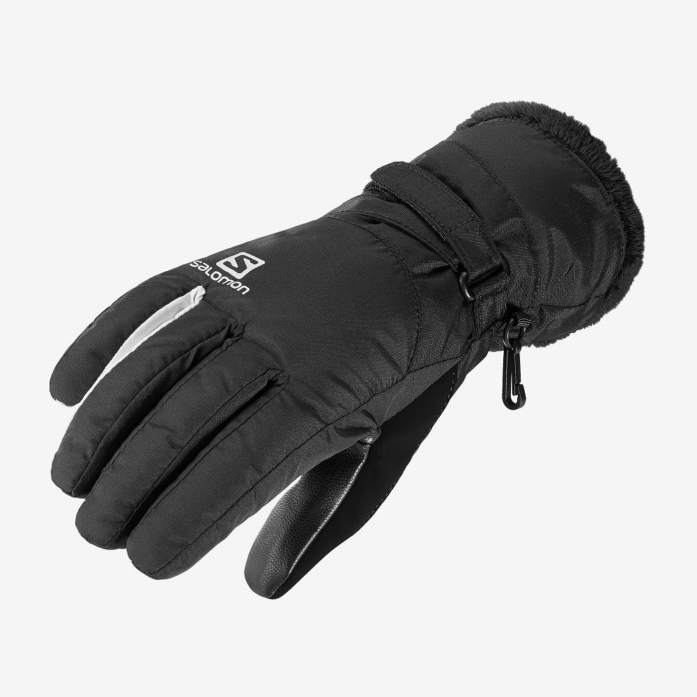 Salomon Israel FORCE DRY W - Womens Gloves - Black (NJIX-92348)